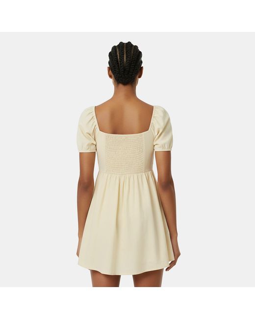 Jack Wills Natural Ruched Mini Dress