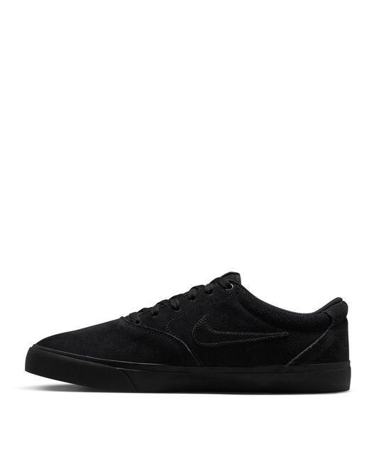Nike Black Charge Low Suede Shoes for men