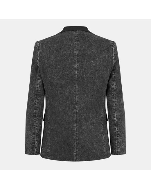 DIESEL Black Wire A Textured Stretch Blazer for men