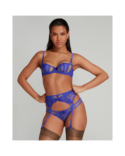 Agent Provocateur Blue Rozlyn Suspender