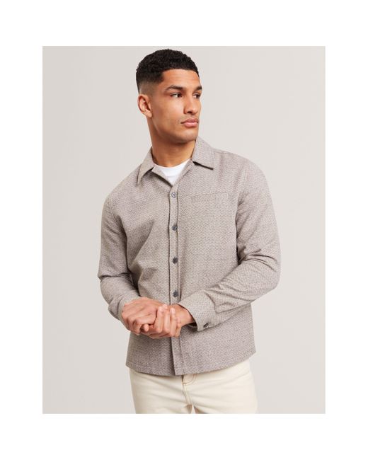 Ted Baker Gray Wadded Overshirt for men
