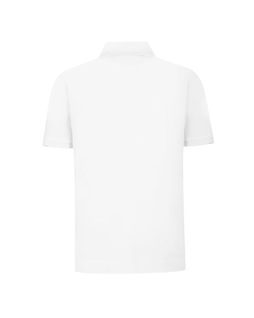 CP COMPANY METROPOLIS White Short Sleeve Polo Shirt for men