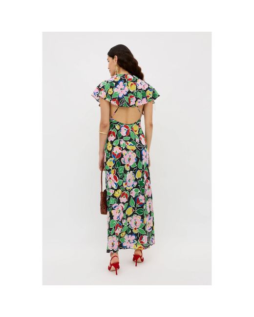 Rixo Green Aryella Dress Ld61