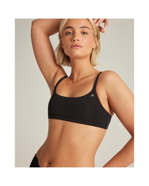 Nudea Black Scoop Neck Bralette Second Skin Stretch