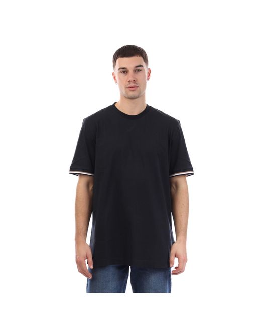 Boss Black Thompson Signature Stripe Cuffs T-Shirt for men