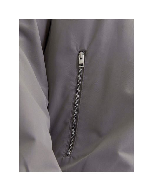 Jack & Jones Gray Rush Bomber Jacket for men