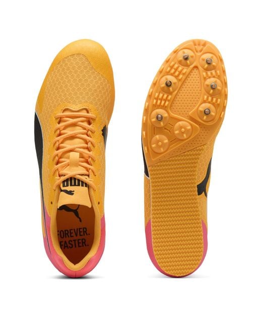 PUMA Orange Evospeed Star 9 Track Running Spikes for men