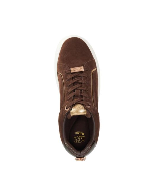 Dune Brown Emmelino Platform Trainers
