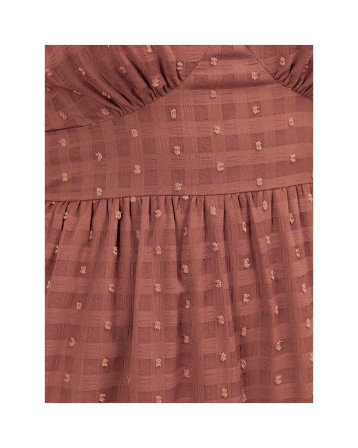 Lovedrobe Red Gingham V Neck Midaxi Dress