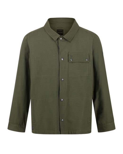 Regatta Green Jayden Long Sleeve Plain Shirt for men