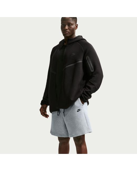 Nike Black Sportswear Tech Fleece Shorts for men