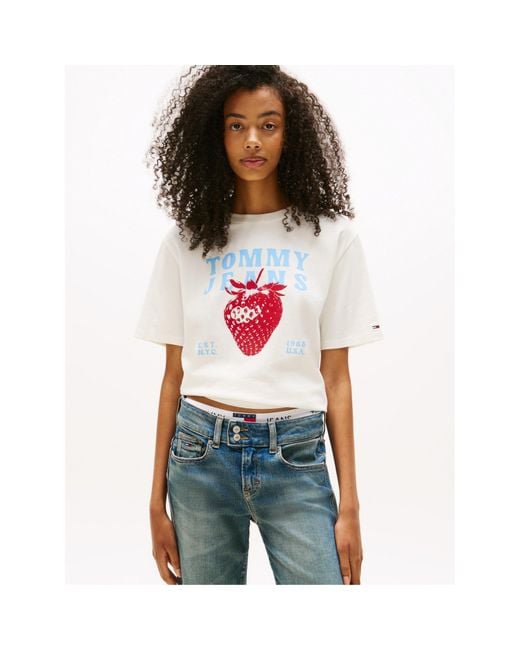 Tommy Hilfiger White Tj Strawbs Regular Fit T-Shirt
