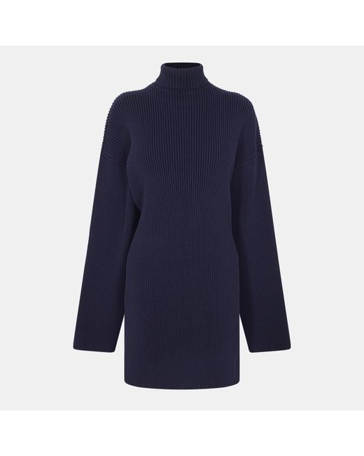 Balenciaga Blue Bal Pinch Mini Knitted Jumper Dress