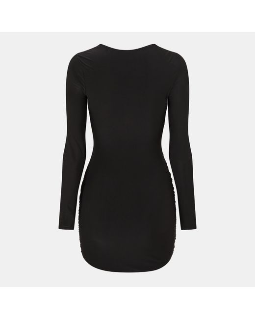 Missy Empire Black Slinky Cut Out Dress