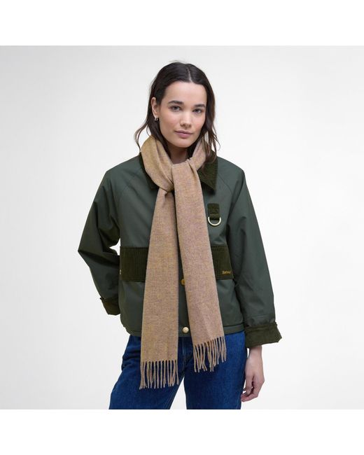Barbour Natural Lambswool Woven Scarf