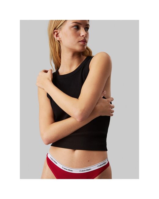 Calvin Klein Black Logo Thong