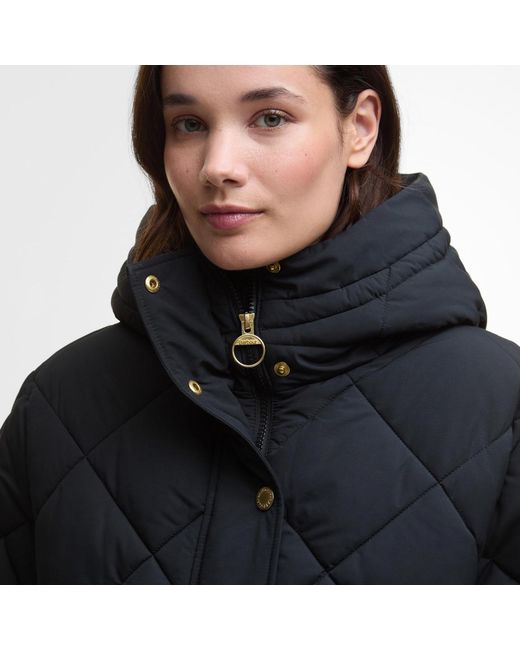 Barbour Black Kailyn Hooded Long Sleeve Medium Puffer Jacket