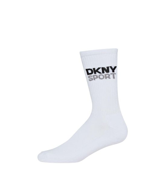 DKNY White 3 Pack Sport Socks Dogwood for men