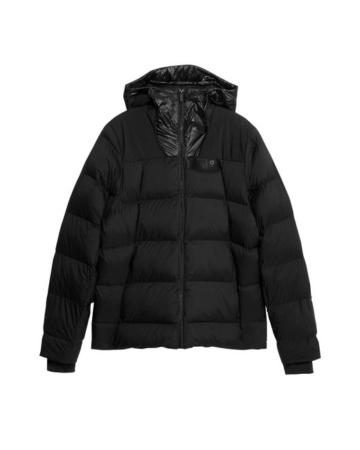 On Shoes Black Challenger Hooded Lg Sleeve Zip Puffer Jacket