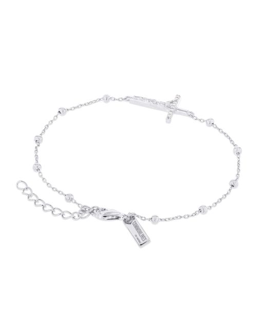Common Lines Metallic Studded Cross Ball Bracelet