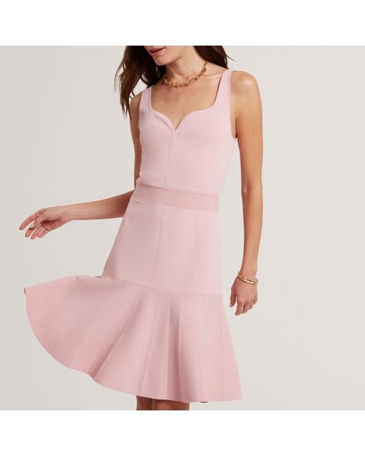 Ted Baker Pink Knitted Skater Dress