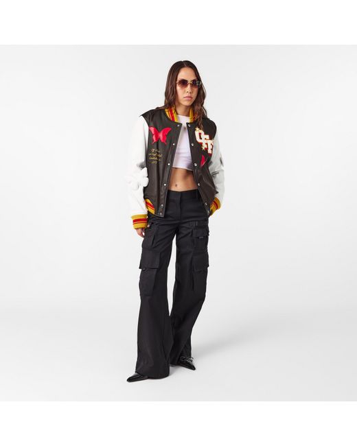 Off-White c/o Virgil Abloh Gray Varsity Jacket