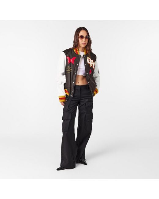 Off-White c/o Virgil Abloh Gray Varsity Jacket