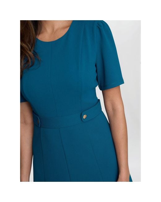 Gina Bacconi Blue Mel Fit And Flare Midi Dress