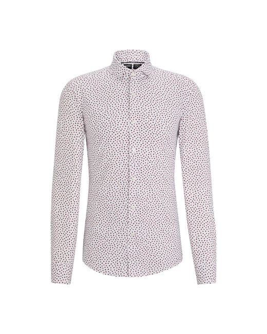 Boss Purple P Hank Spread Long Sleeve Oxford Shirt for men