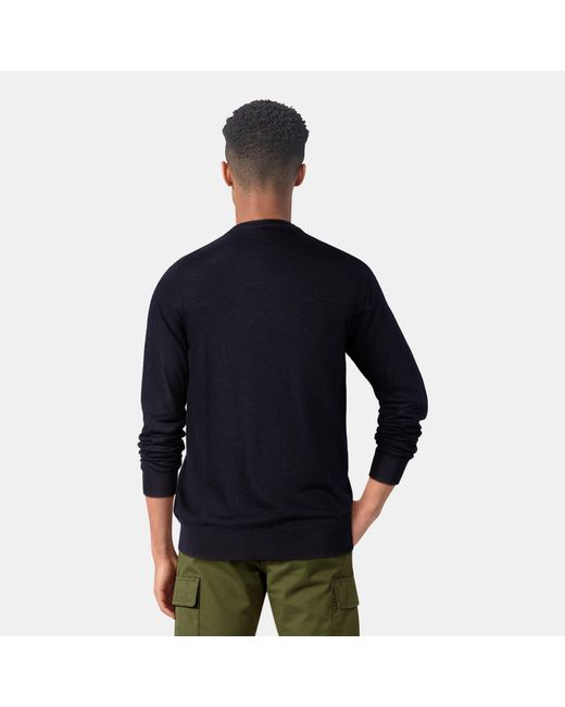 Lyle & Scott Blue Tonal Eagle Pullover Jumper for men