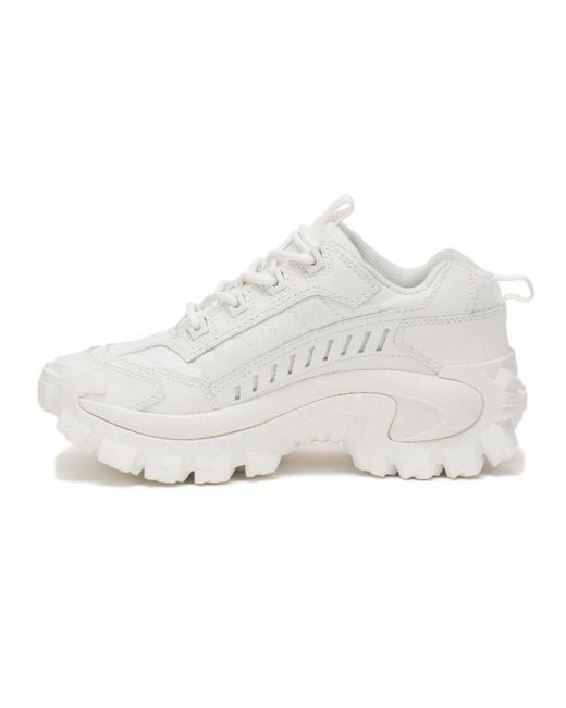 Caterpillar White Intruder Chunky Trainers for men