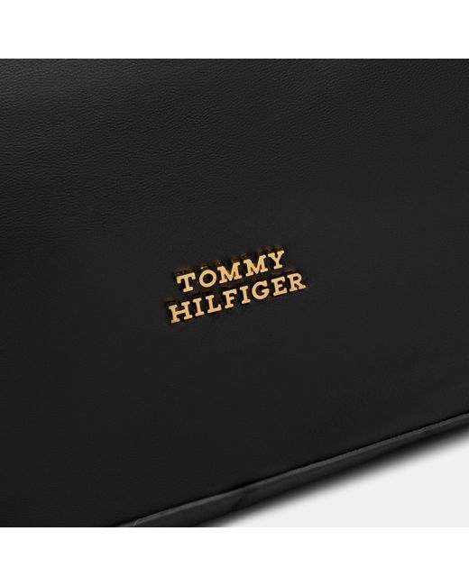 Tommy Hilfiger Black Leather Tote Bag