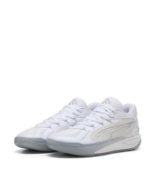 PUMA White Stewie 4 Basketball Trainers