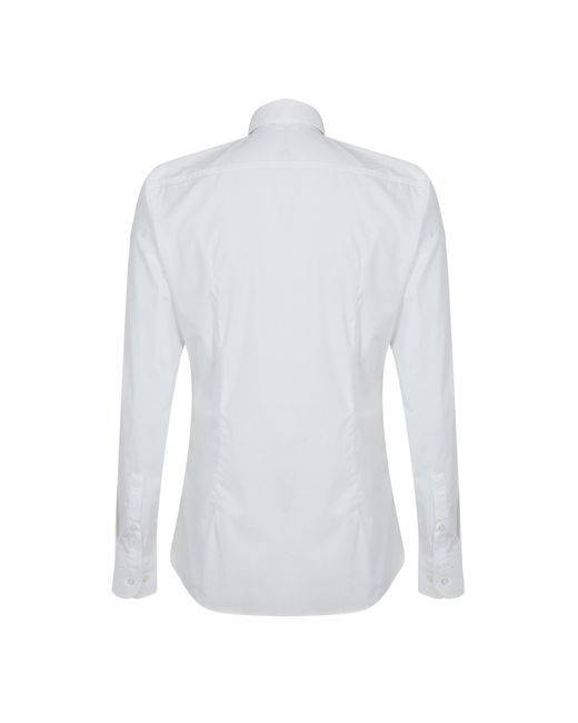 Boss White Hbb Hank Long-Sleeve Shirt, Premium Poplin for men
