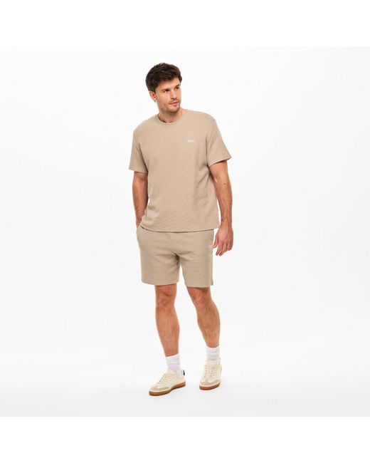 Boss Natural Bodywear Waffle T-Shirt With Structured Design for men