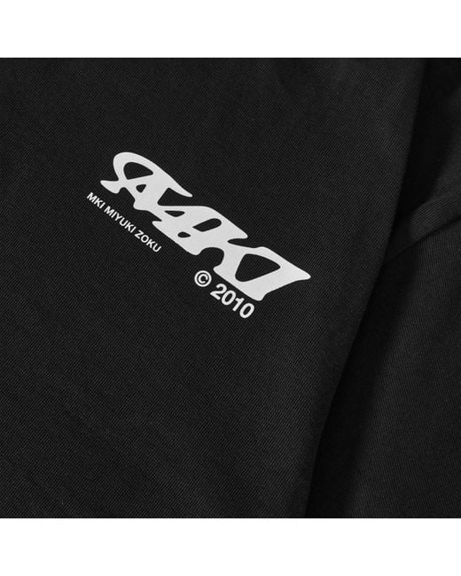 MKI Miyuki-Zoku Black Stack Oversized Fit T-Shirt for men