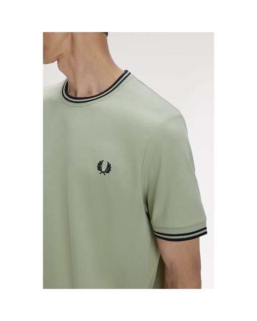 Fred Perry Green Twin Tipped T-Shirt for men