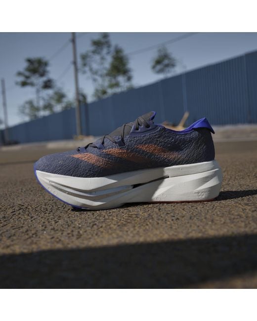 Adidas Blue Adizero Prime X 2.0 Strung Running Shoes for men