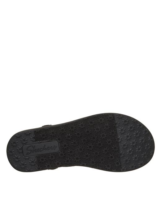 Skechers Black Med Luxe Me Flat Sandals for men