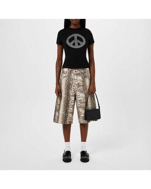 Jaded London Natural Faded Animal Print Jorts