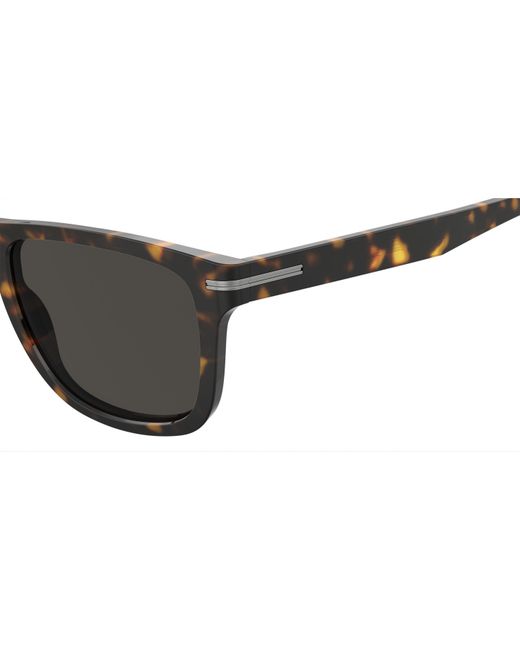 Boss Black Rectangular Round Sunglasses for men