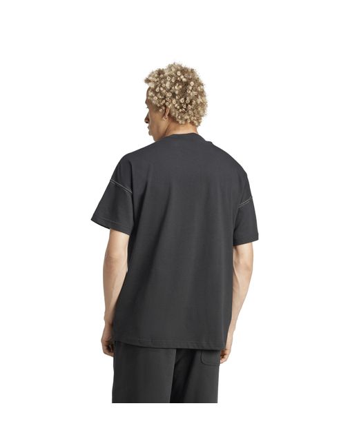 Adidas Black All Season Graphic Cotton T-Shirt for men