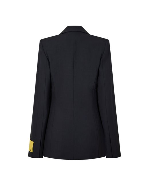 Off-White c/o Virgil Abloh Black Duchesse Twisted Duchesse Fabric Suit Jacket