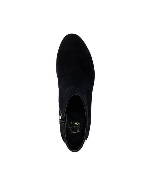Dune Black Pardy Suede Ankle Boots