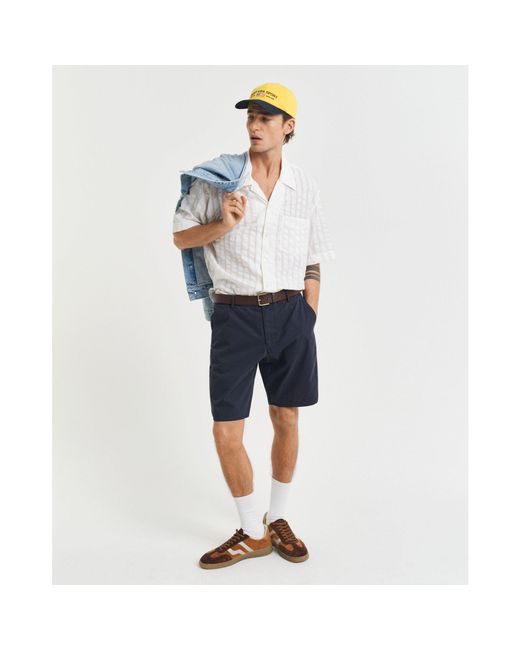 Gant Blue Relaxed Fit Chino Shorts for men