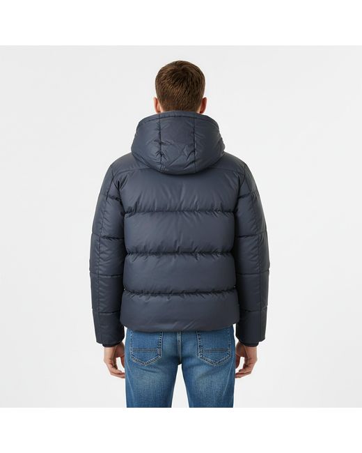 Jack Wills Blue Appledore Water And Wind Resistant Hooded Short Puffer Jacket for men