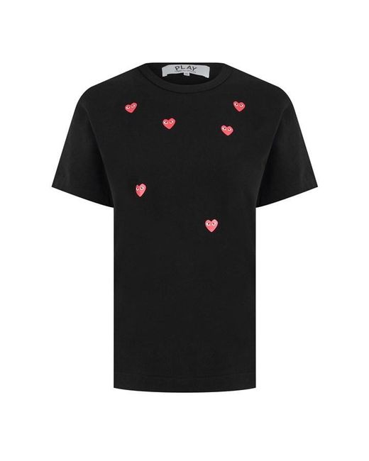 COMME DES GARÇONS PLAY Black Scattered Hearts T-shirt