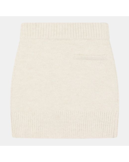 The Couture Club Natural Emblem Knit Skirt