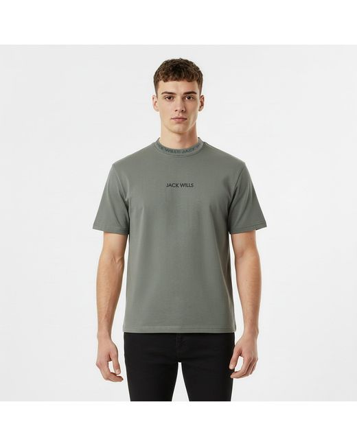 Jack Wills Gray Jacquard T-Shirt for men