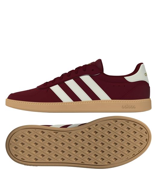 Adidas Red Breaknet Sleek Suede Shoes